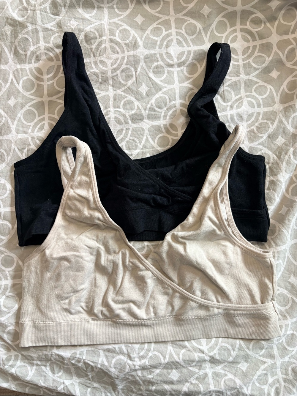 2 pull down Maternity Nursing sleep bras size L